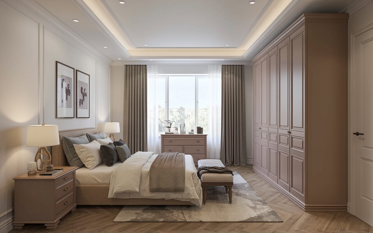 where to place recessed lights in bedroom